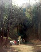 Carl Blechen Badende Madchen im Park von Terni oil on canvas